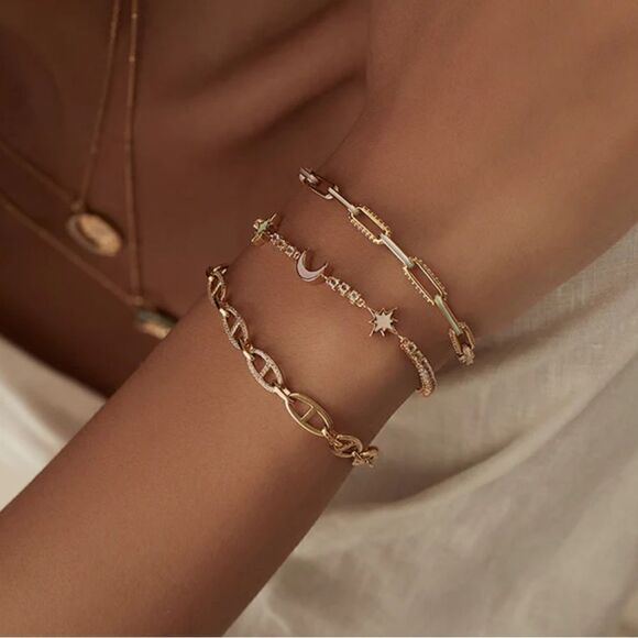Wanderlust+Co Multi Link Anchor Chain Bracelet - NWT - Picture 4 of 7